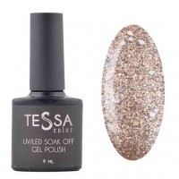 Гель-лак Tessa 9 мл № 105 - золото с крупными блестками
