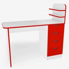 Маникюрный стационарный стол Аврора, красный