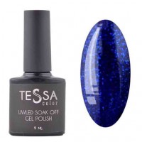 Гель-лак Tessa 9 мл №078 - синій з блискітками