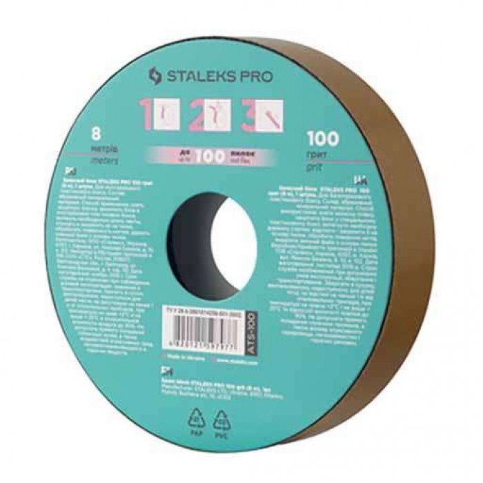 Запасний блок файл-стрічки для пластикової котушки Staleks Pro Expert PD, 100 грит, 8 м (ATS-100)