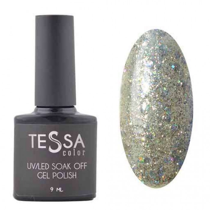 Гель-лак Tessa 9 мл №100 - кольорові блискітки