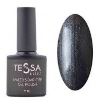 Гель-лак Tessa 9 мл № 134 - чорний з мікроблиском