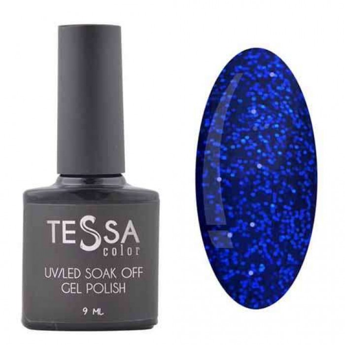Гель-лак Tessa 9 мл №081 - синій з блискітками