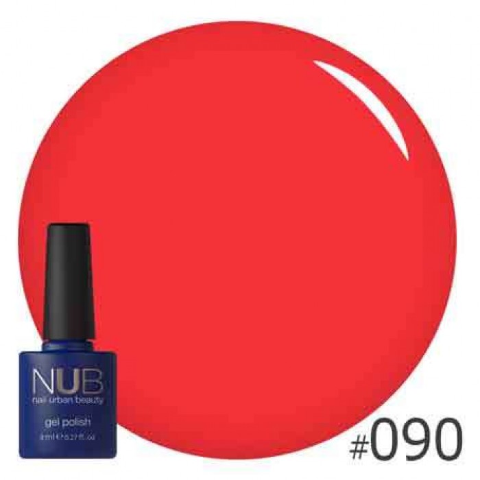 Гель-лак NUB №090 FAMOUS RED, 8 мл