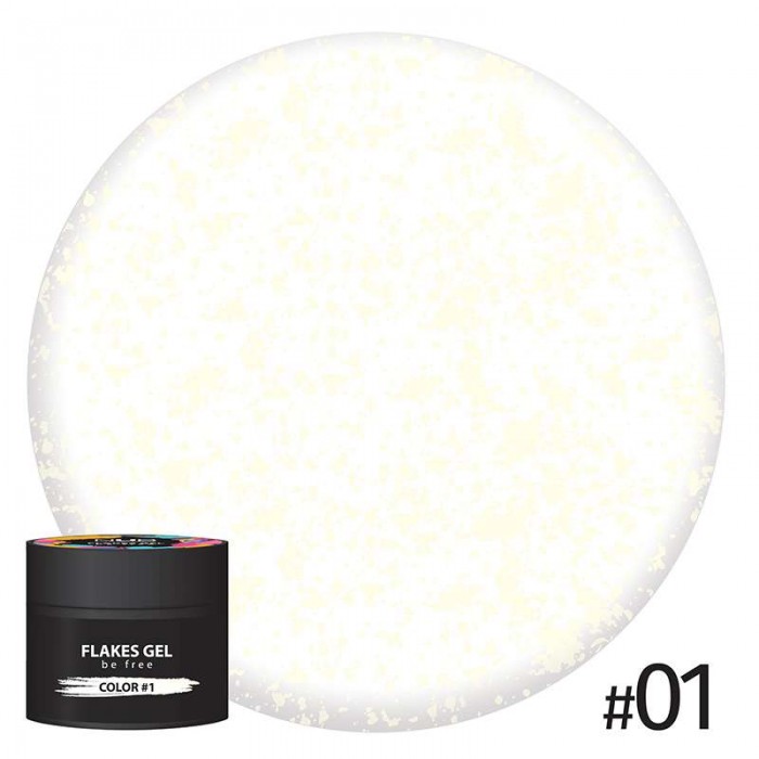 Гель для дизайну NUB Flakes Gel #1, 5g
