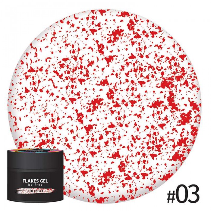 Гель для дизайну NUB Flakes Gel #3, 5g