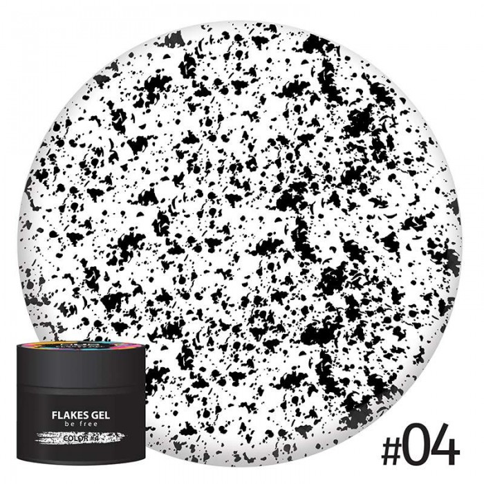Гель для дизайну NUB Flakes Gel #4, 5g
