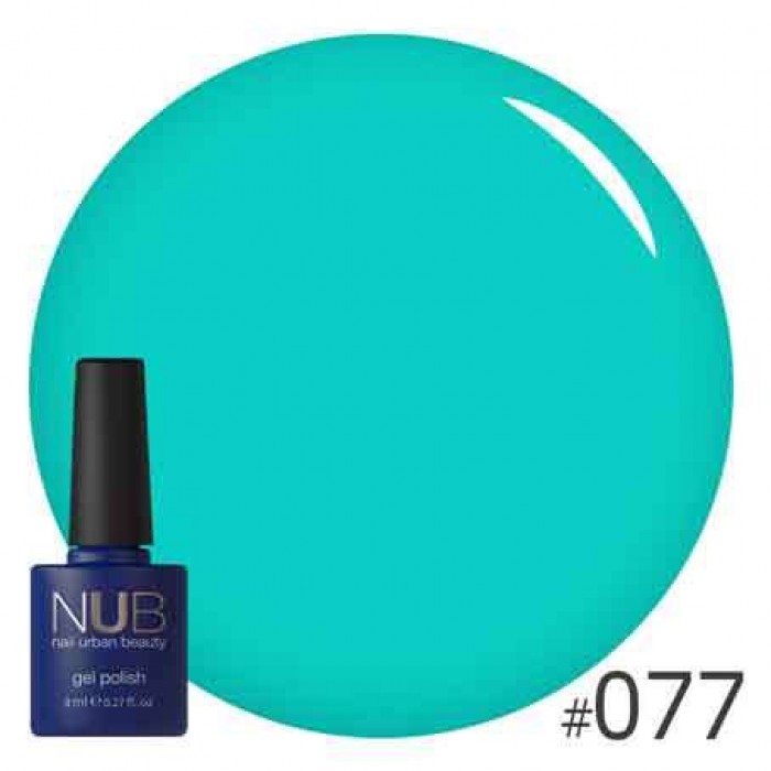 Гель-лак NUB № 077 YOUNG GREEN, 8 мл
